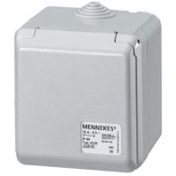 CEE Priză pe tencuiala  5 pini (trifazic)  16A 400V Cepex gri IP44