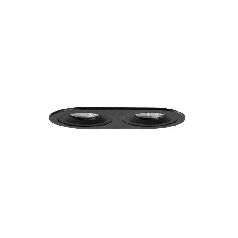 Modul incastrat oval negru 2-lampi , ,Brumberg 45021180