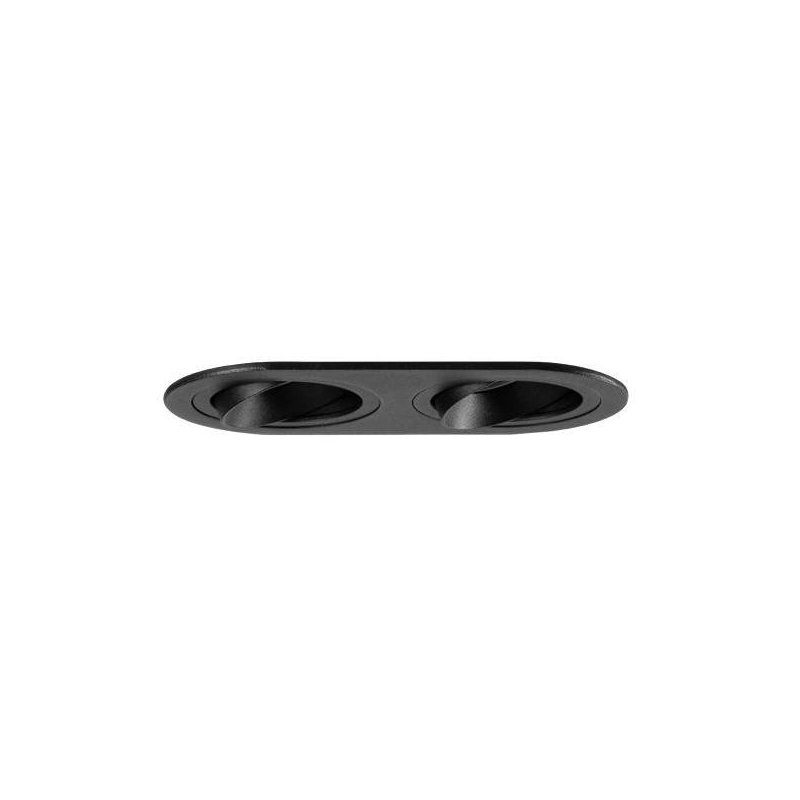 Modul incastrat oval negru 2-lampi , ,Brumberg 45022180