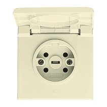 Priză Perilex UP 16A 415V capac cu balamale IP44 alb