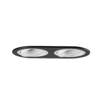 Modul incastrat oval negru /alb 2-lampi , ,Brumberg 45022560
