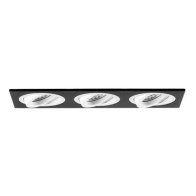 Modul incastrat dreptunghiular negru/alb 3-lampi , ,Brumberg 45026560