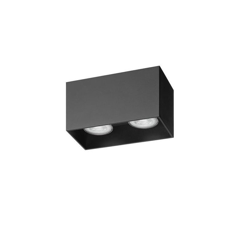 Modul aparent dreptunghiular Negru structurat ,GU10 dreptunghiular ,Brumberg 45135180