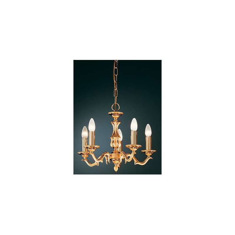 Candelabru , aur  ,5 230V AC 5x40W PL gold  ,Brumberg 850535
