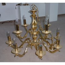 Candelabru , aur  ,2 230V AC 12x40W PL gold  ,Brumberg 850542
