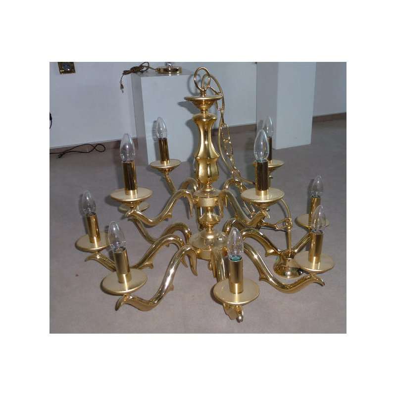 Candelabru , aur  ,2 230V AC 12x40W PL gold  ,Brumberg 850542