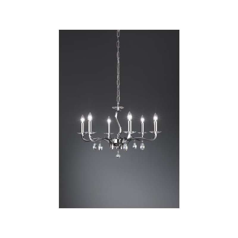 Candelabru , crom ,6 230V AC 6x40W PL gold  ,Brumberg 850626