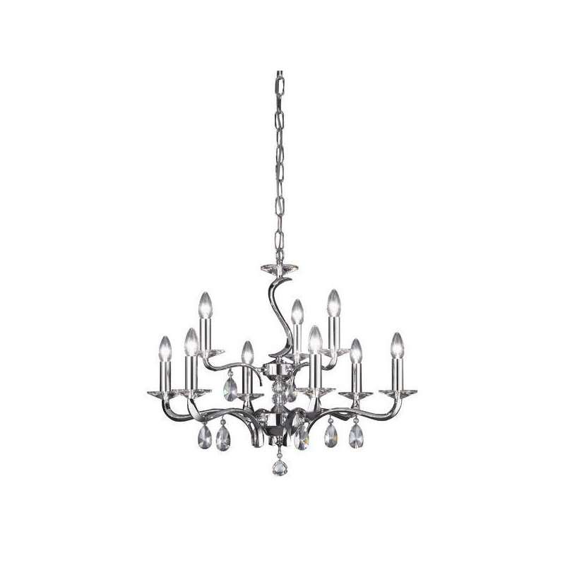 Candelabru , crom ,9 230V AC 9x40W PL crom  ,Brumberg 850629