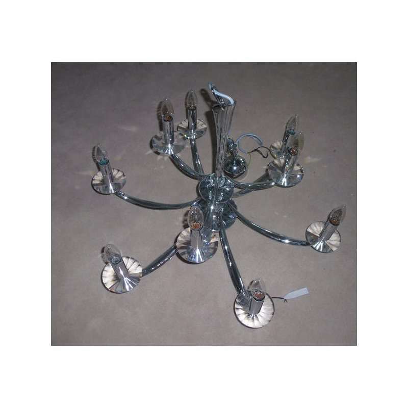 Candelabru , crom ,9 230V AC 9x40W PL crom  ,Brumberg 859009