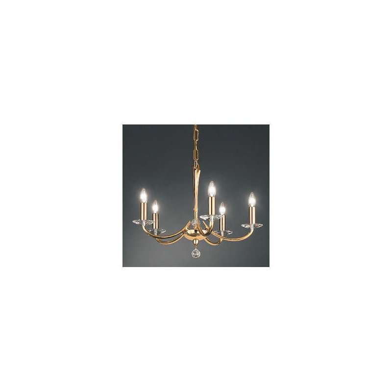 Candelabru , gold ,5 230V AC 5x40W PL gold  ,Brumberg 859015