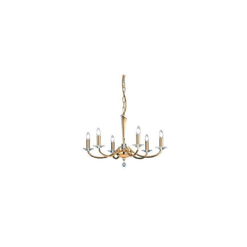 Candelabru , gold ,6 230V AC 6x40W PL gold  ,Brumberg 859016