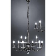 Candelabru ,negru - ,9 230V AC 9x40W PL sch.-ch.  ,Brumberg 859029
