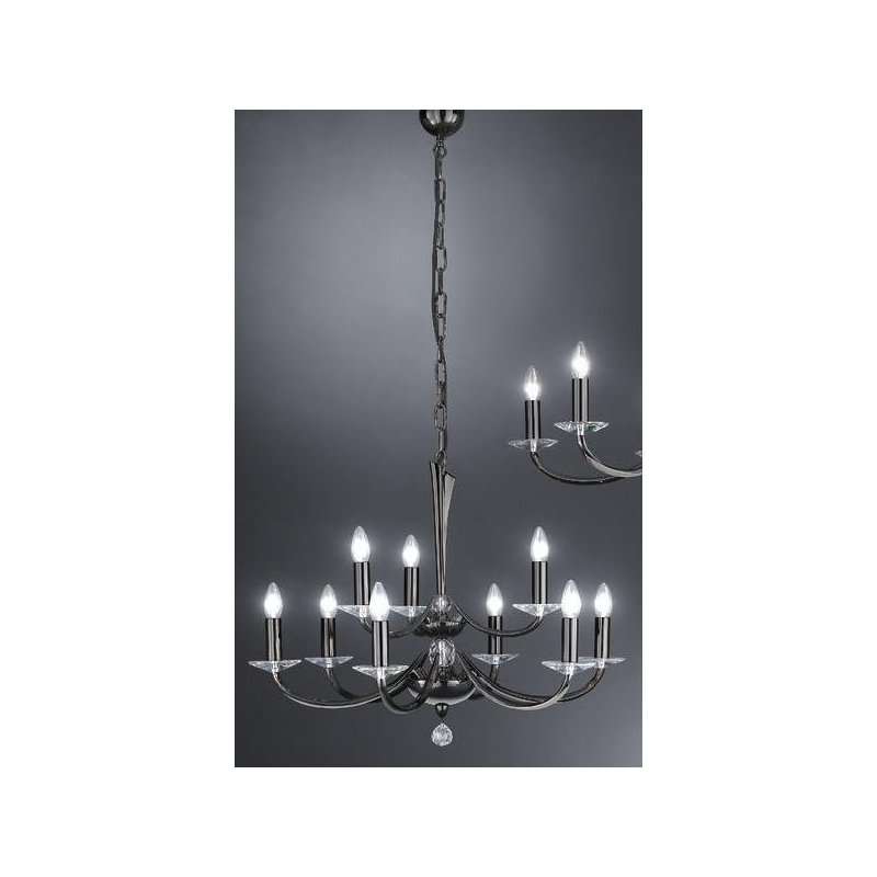 Candelabru ,negru - ,9 230V AC 9x40W PL sch.-ch.  ,Brumberg 859029