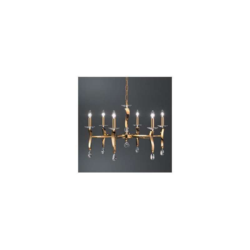 Candelabru , gold ,6 230V AC 6x40W PL gold  ,Brumberg 859046