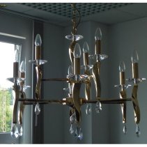 Candelabru , gold ,9 230V AC 9x40W PL gold  ,Brumberg 859049