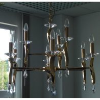 Candelabru , gold ,9 230V AC 9x40W PL gold  ,Brumberg 859049