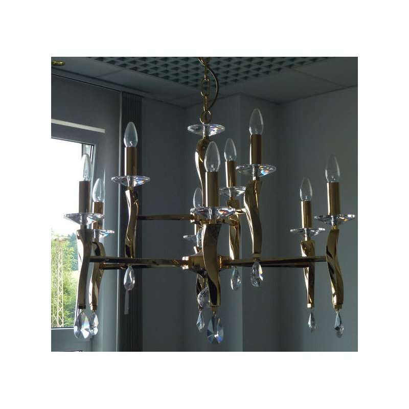 Candelabru , gold ,9 230V AC 9x40W PL gold  ,Brumberg 859049