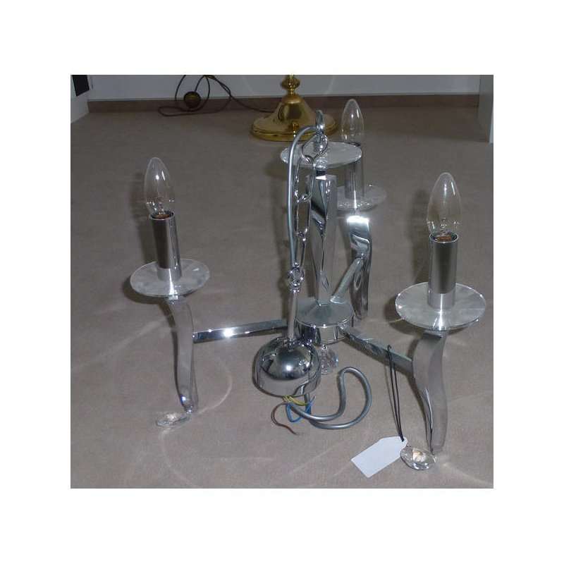 Candelabru , crom ,3 230V AC 3x40W PL crom  ,Brumberg 859053
