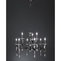 Candelabru ,negru - ,9 230V AC 9x40W PL sch.-ch.  ,Brumberg 859069