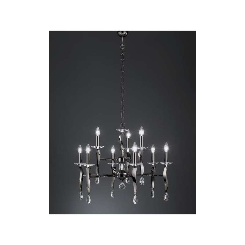 Candelabru ,negru - ,9 230V AC 9x40W PL sch.-ch.  ,Brumberg 859069