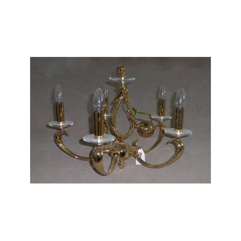 Candelabru , gold ,Pendell. E14 max. 5x40W  ,Brumberg 50803050