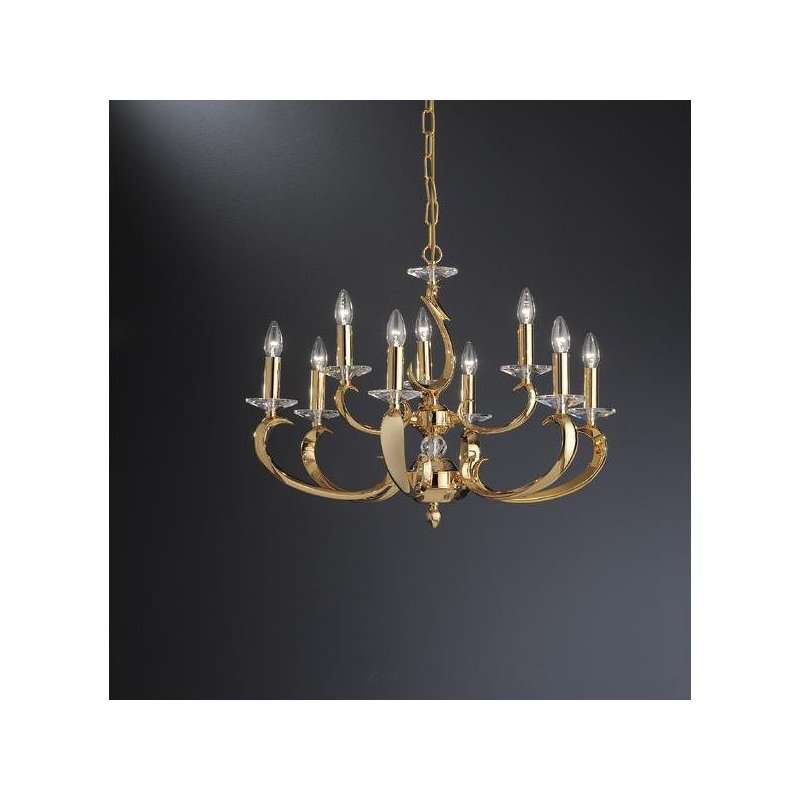 Candelabru , gold ,Pendell. E14 max. 9x40W  ,Brumberg 50805050