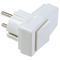 Stecher Schuko alb  cu întrerupător  16A\250V