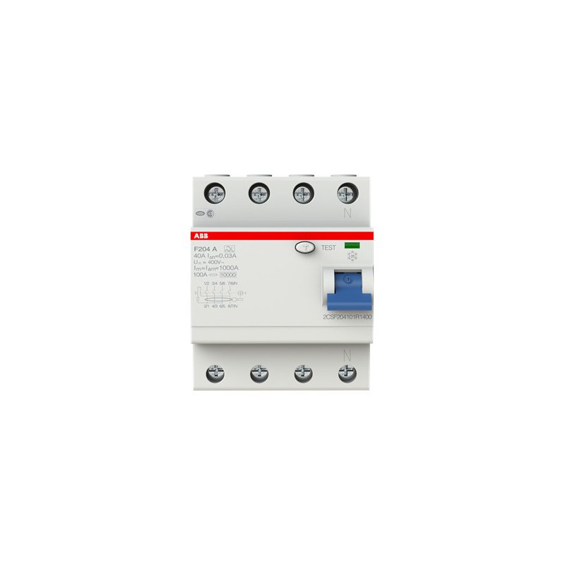 Diferențial  ABB F204  40A tip A 4 poli 300mA 400V