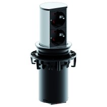 Priza blat bucătărie Lift  2x  cu contact de protecție