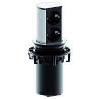 Priza blat bucătărie Lift  2x  cu contact de protecție