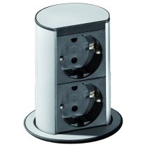 Priza blat bucătărie Lift  2x  cu contact de protecție