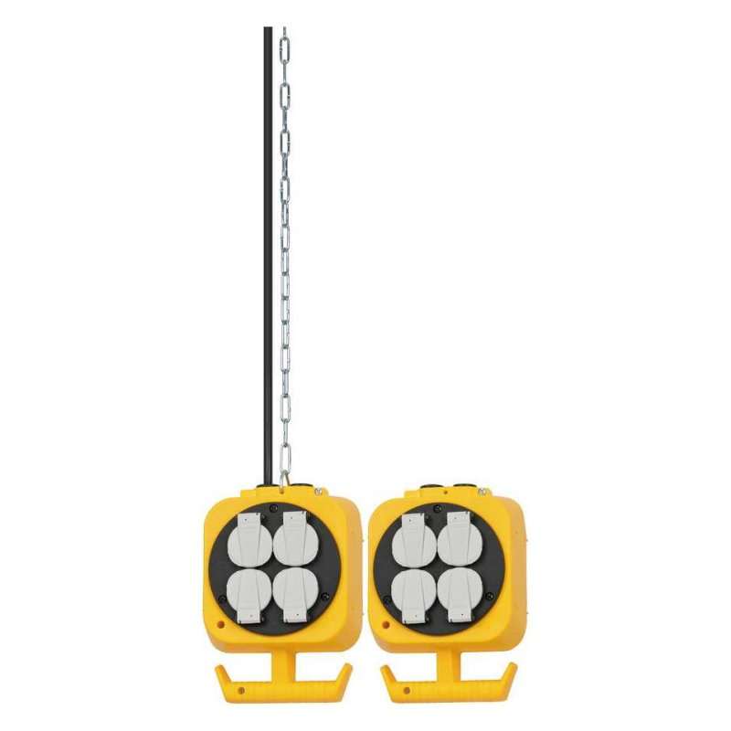 Bloc de energie 2x4 ori 230V/16A cu cablu 5m H05VV-F3G1.5