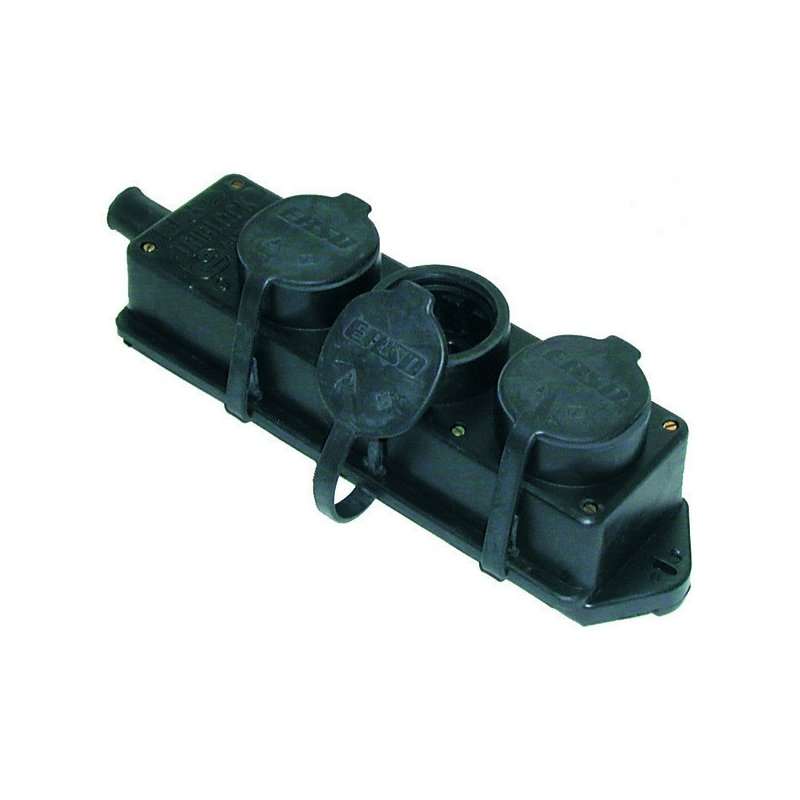 Distribuitor cauciuc solid Triblock diam.6-16mm cu 3 capace