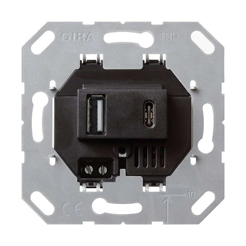 Priza USB dubla Typ A/C  Gira sistem  55