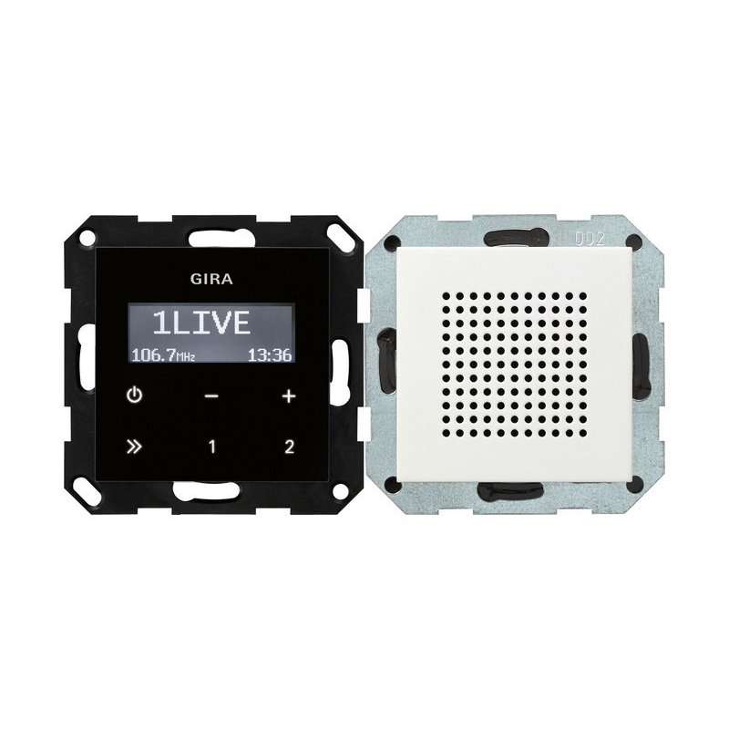 Radio încastrat RDS GIRA System 55 alb pur