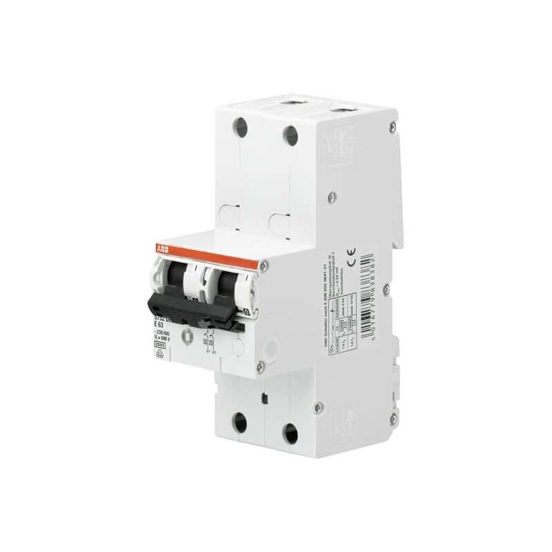 ABB S752DR-E 50 Intreruptor disjunctor principal selectiv Car.(curba) E,25kA,50A,2P