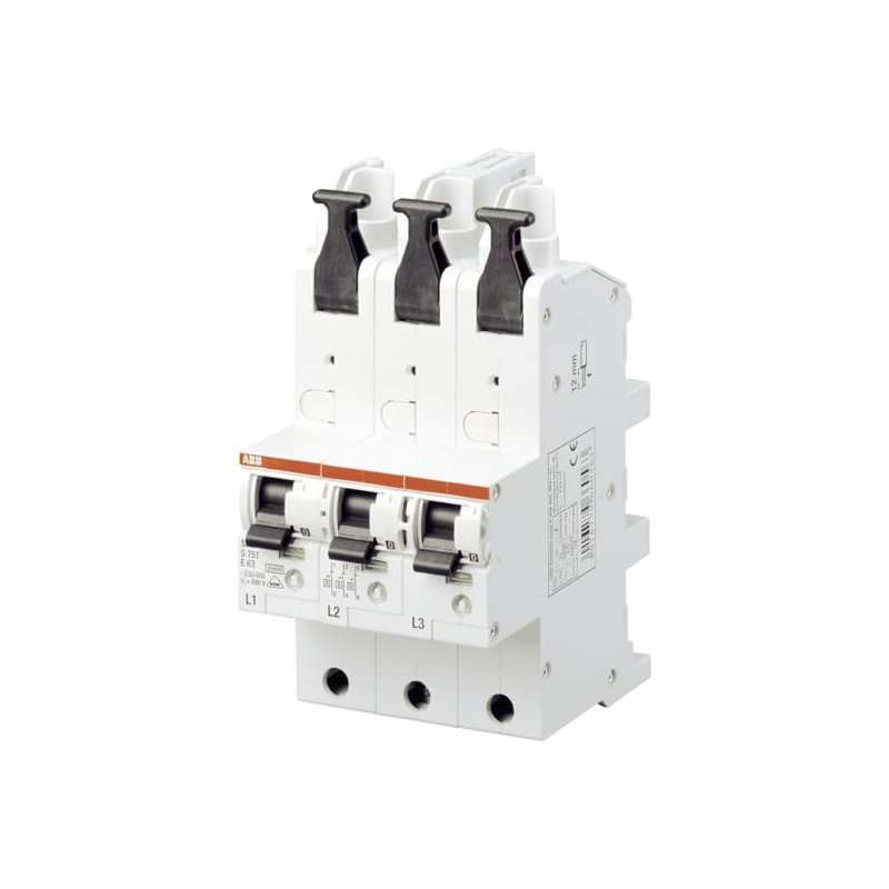 ABB S751/3-E40 Intreruptor disjunctor principal selectiv Car.(curba) E,25kA,40A,3x1P