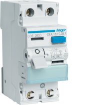 Intreruptor diferential RCCB , 2 poli 6kA 63A 30mA Typ A QuickConnect , Hager CDS263D