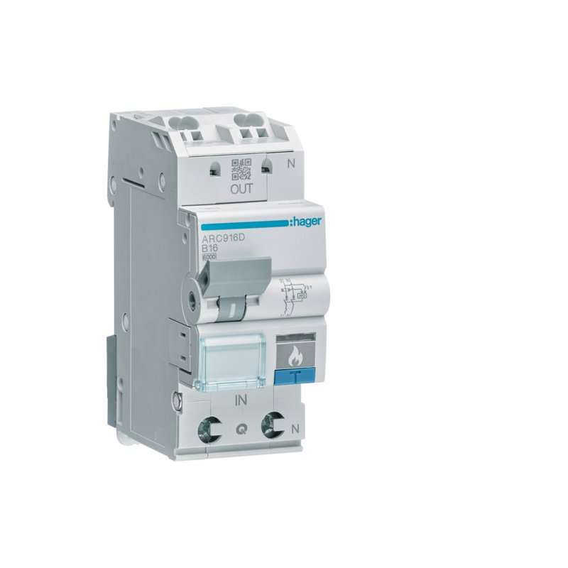 Dispozitiv protectie arc AFDD cu MCB 1P+N 6kA curba B ,6A , Hager ARC906D