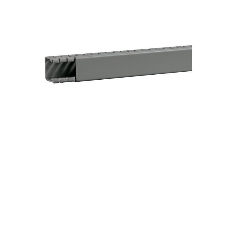 Cablu canal fara perforatii interioare din PVC BA6 30x25mm gri piatra , Hager BA63002507030O