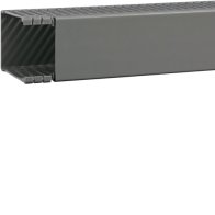 Cablu canal fara perforatii interioare din PVC BA6 80x60mm gri piatra , Hager BA68006007030O