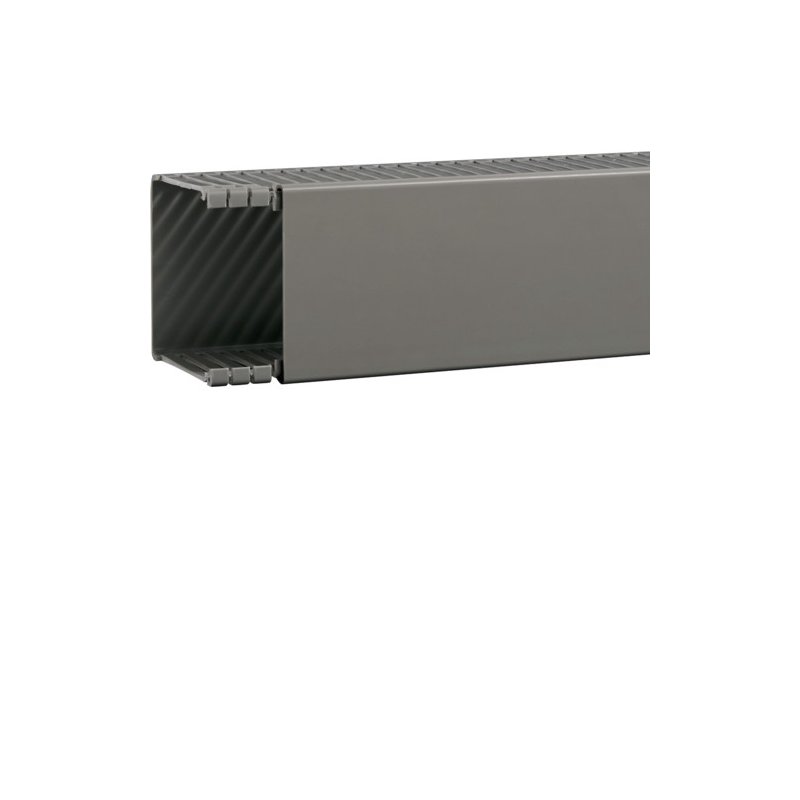 Cablu canal fara perforatii interioare din PVC BA6 80x80mm gri piatra , Hager BA68008007030O