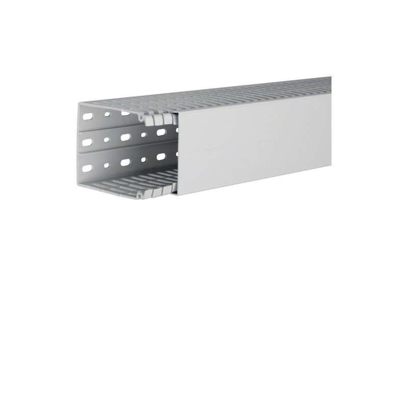 Cablu canal din PC/ABS fara halogen HA7 100x80mm gri deschis , Hager HA7100080