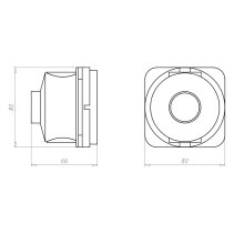 Doza montaj in beton cu capac formată din 2 piese pentru prize PERILEX, Kaiser 1276-40