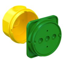 Doza montaj in beton cu capac formată din 2 piese pentru prize PERILEX, Kaiser 1276-40