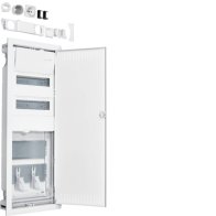 Tablou electric Hager Volta Hybrid incastrat "ST", 24PLE, 2 contra placa, priza si usa din otel , Hager VU602NWH