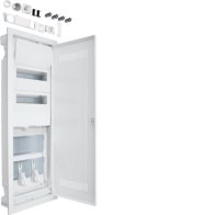 Tablou electric Hager Volta Hybrid incastrat "ST", 24PLE, 2 contra placa, priza si usa din plastic , Hager VU602WWH