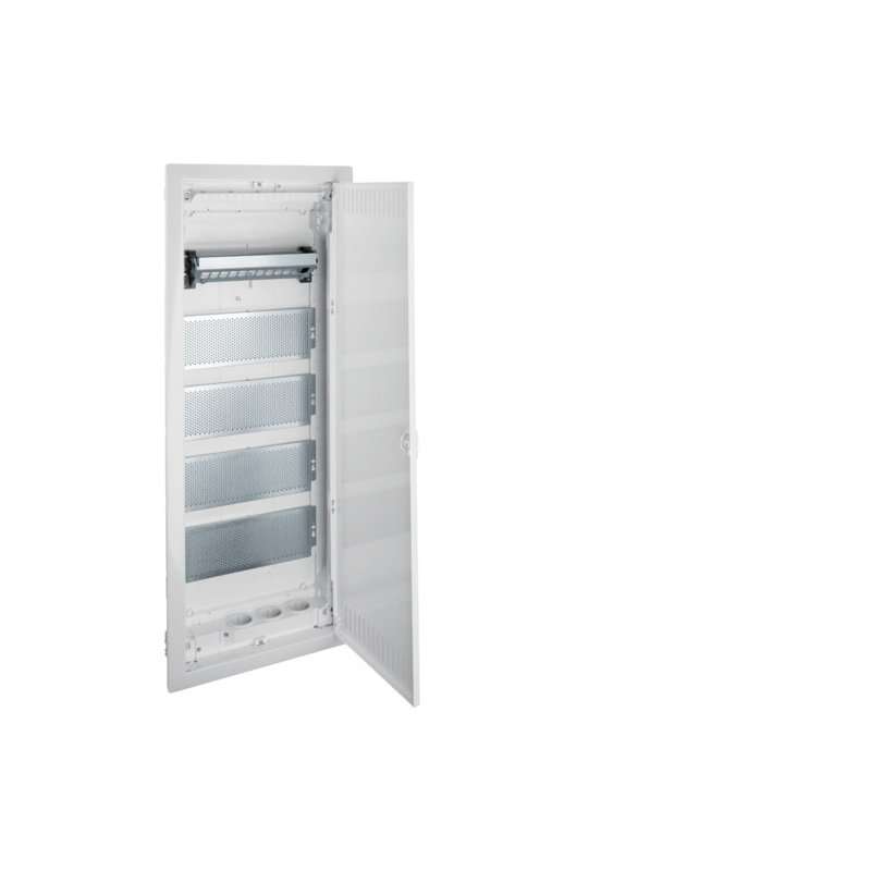 Multimedia, volta, UPV, 5 randuri, cu usa perforata din metal , Hager VU60NW