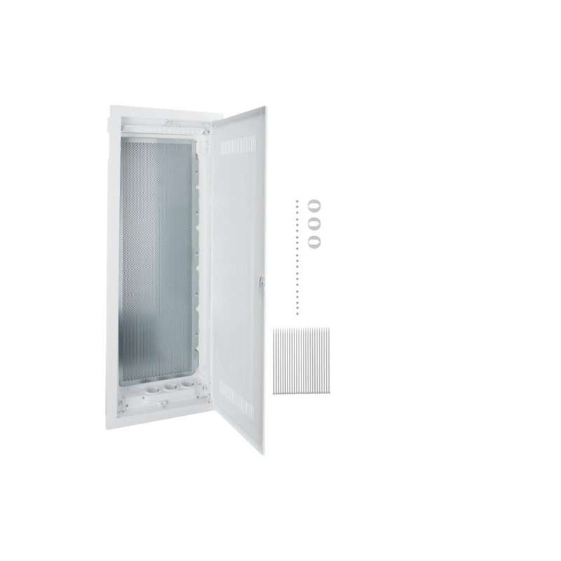 Tablou Multimedia pt. Homeway, incastrat "ST", 5 randuri, usa perforata din plastic , Hager VU60WWV