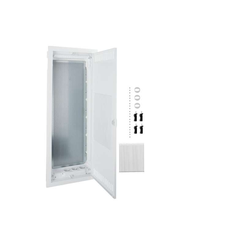 Tablou Multimedia pt. Homeway, pereti falsi (rigips), 5 randuri, usa din otel perforata , Hager VH60MMV